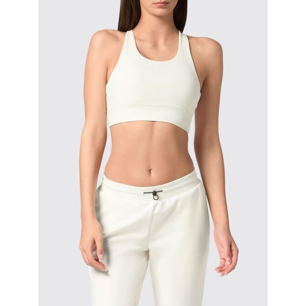 Cropped Slim Fit Sports Top Plein Sport In Jersey With Criss-Cross Straps